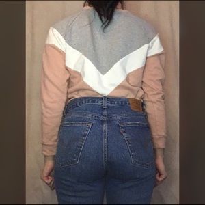 Color block rubie symmetric sweater